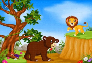 शेर और भालू – पंचतंत्र की कहानी Sher Aur Bhalu Ki Kahani- Panchtantra Story
